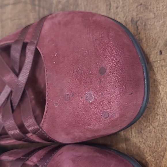 Vionic Sandals Women's sz 9 Claire Purple Suede Leather Slip On Mule Slides - Picture 7 of 11